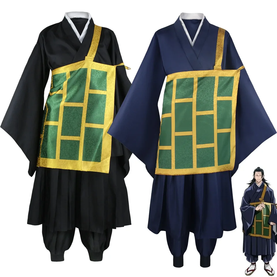 Geto Suguru cosplay kostuum kimono zwart blauw japans uniforma kerstfeest kleding