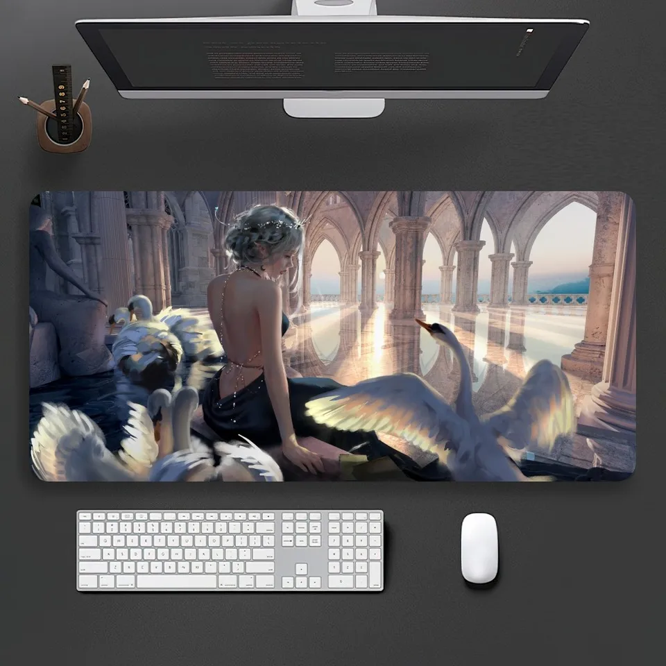 Ghost Blade Ice Princezná Yan Anime Comics Sexy Mouse Pad Game Office Veľký PC Klávesnica Guma Veľký stolný počítač prenosný stôl