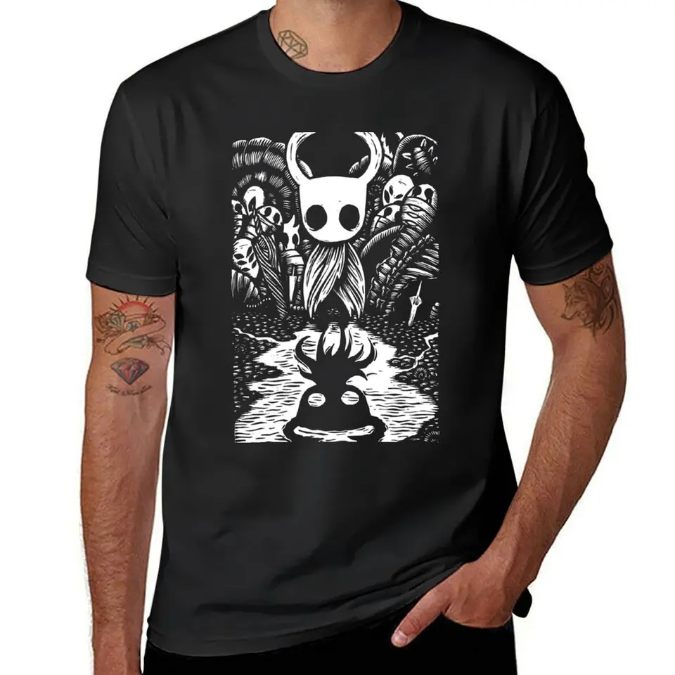 Ghost Knight Graphic Art Hollow Knight Funny Game Tričko Grafické odpaliská plus veľkosti vrcholov mužov oblečenie