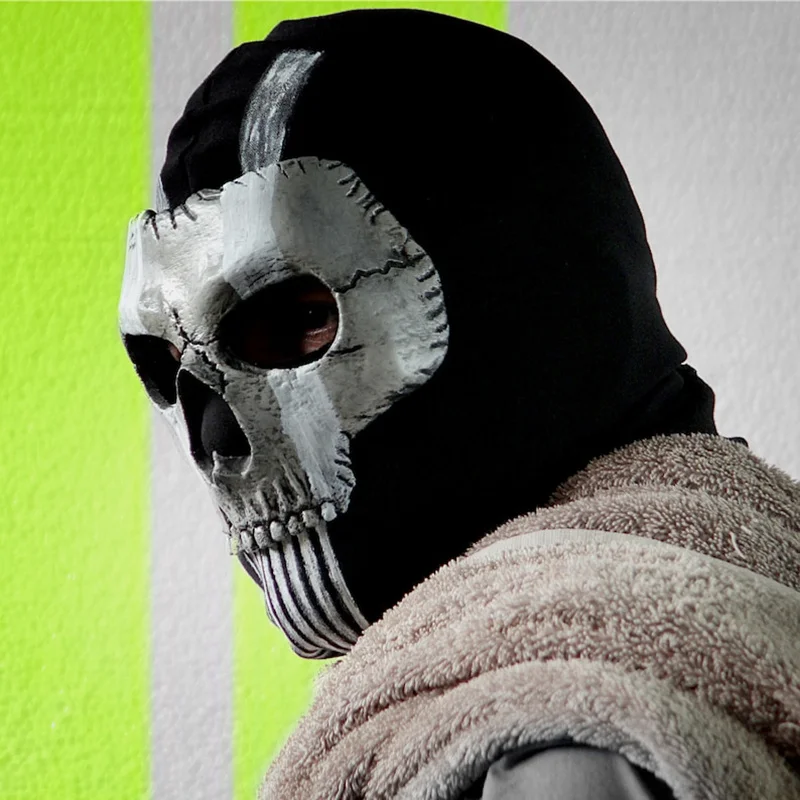 Ghost Mask V2 - Operador MW2 Airsoft Cod Cosplay Airsoft Tactical Skull Full Mask