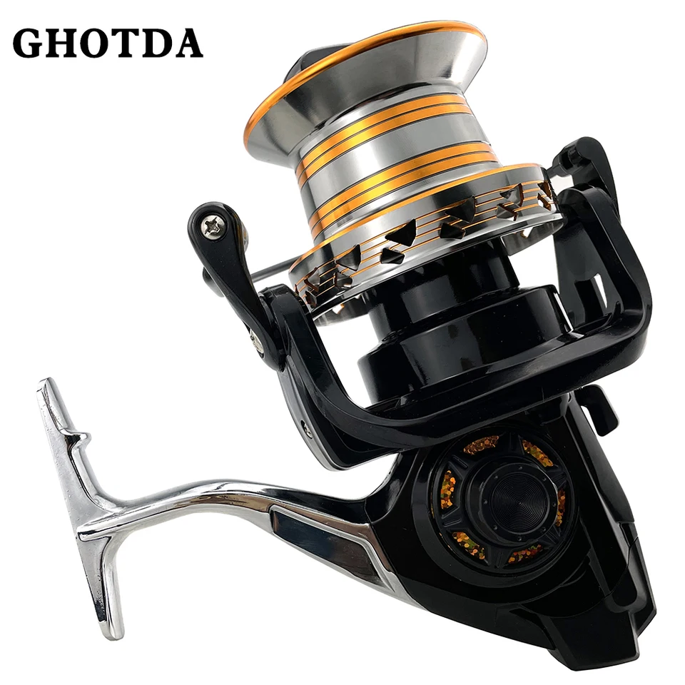 GHOTDA MAX Drag 30 kg dlhá strela rybárska cievka L 9000 10000 12000Series kovová cievka točenie vzdialené koleso