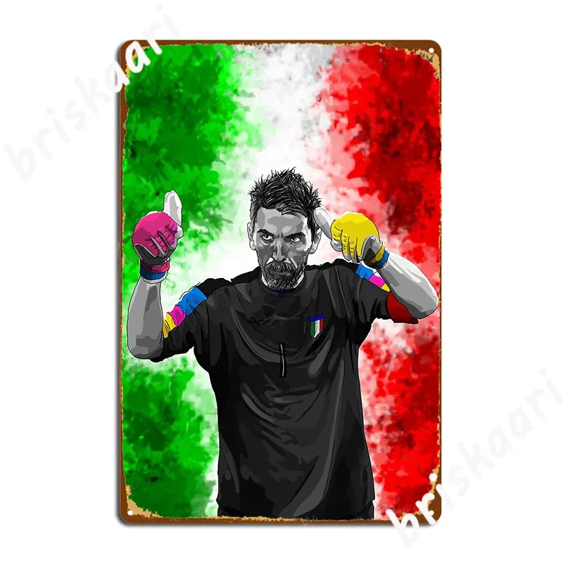 Gianluigi Buffon Taliansko Kovová značka Klasická krčma garáž garáž dekorácie stena cínový znak plagát