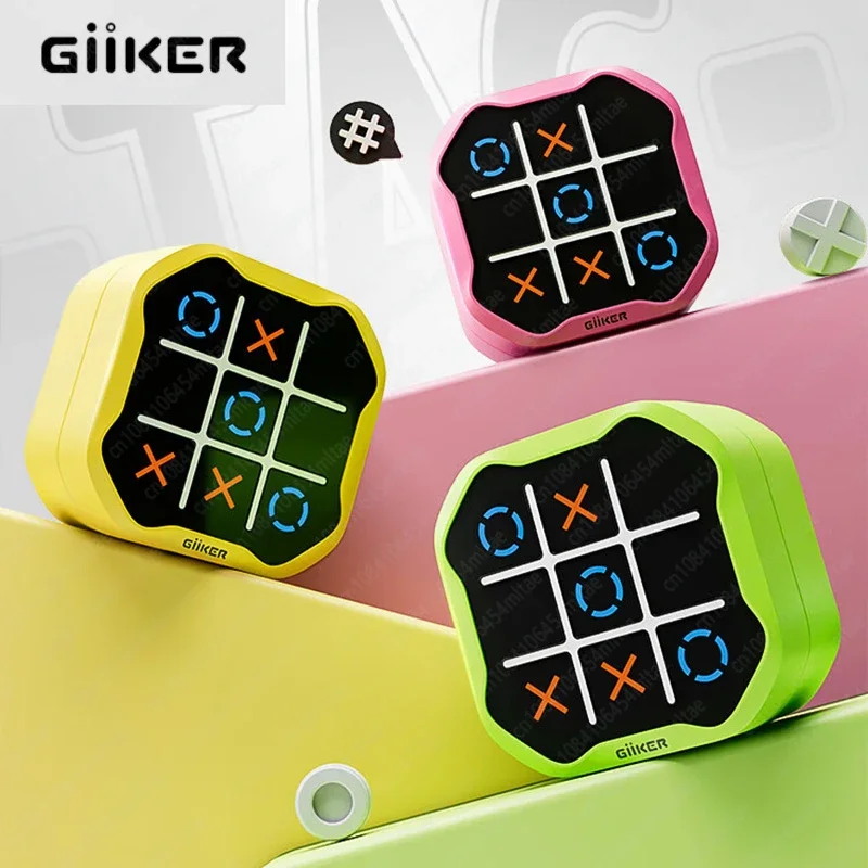 Giiker Super Tic-Tac-Toe skrutka šachovnica hračky Kompaktné a prenosné šachové hračky pre rodinné stolové hračky pre detské darčeky