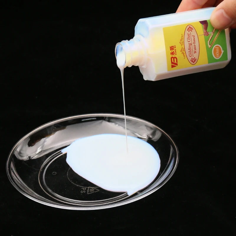 Gilding Glue Gold Listor Foil Foil Water Glae Glue pre kovové fóliové listy umenia remeselnícky papier Domáca dekorácia 60 ml Gilding lepidla