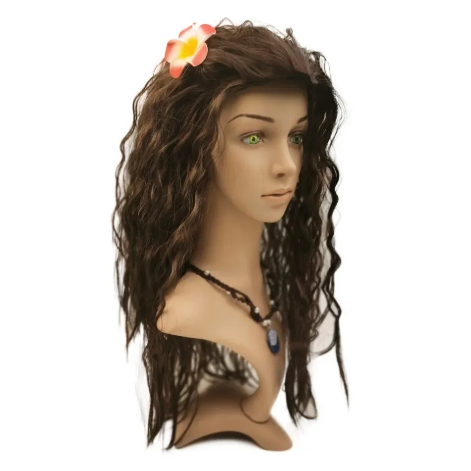 Gilrs moana parochňa a náhrdelník kvetinové klipky šaty na šaty Moana Headar Headar Halloween Kostýmové doplnky Party