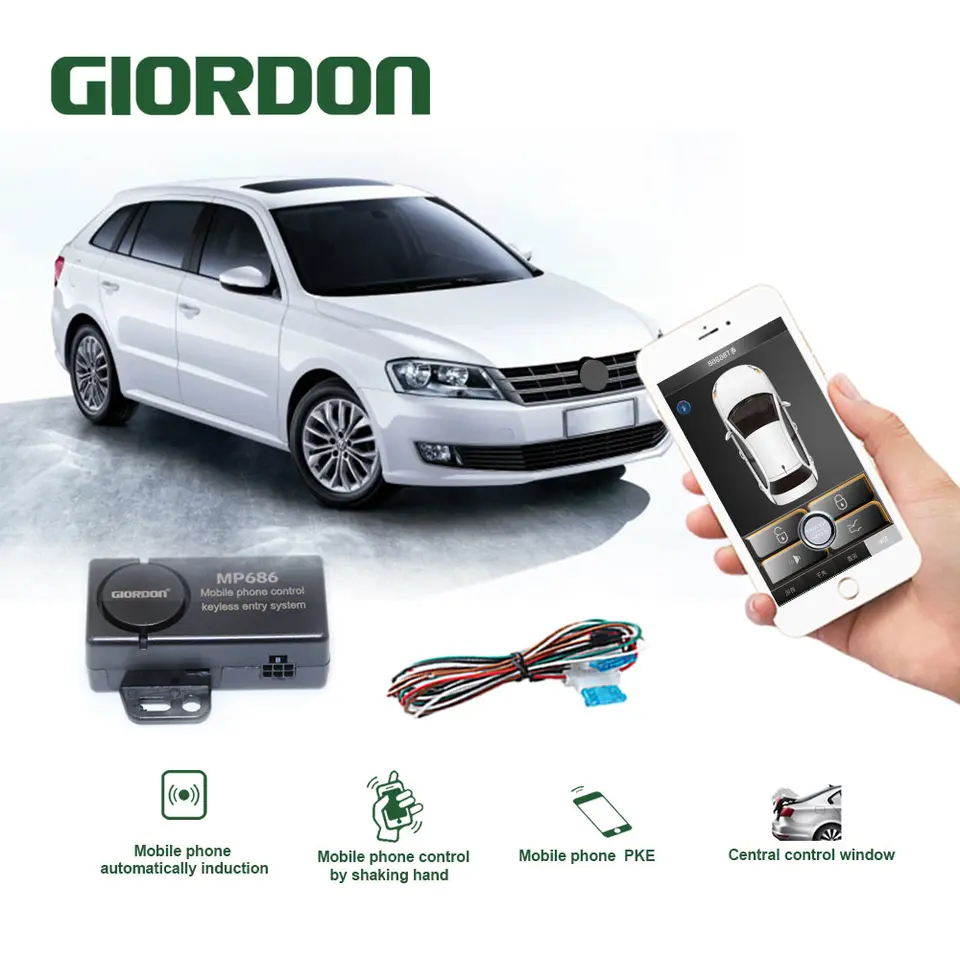 Giordon Auto Alarm Systems CAR REMESTNÁ CENTRÁLNA KIT DISTATE CENTRÁLNA DVERE ZÁVER KLYTY System Centrálne zamykanie inteligentného ovládania