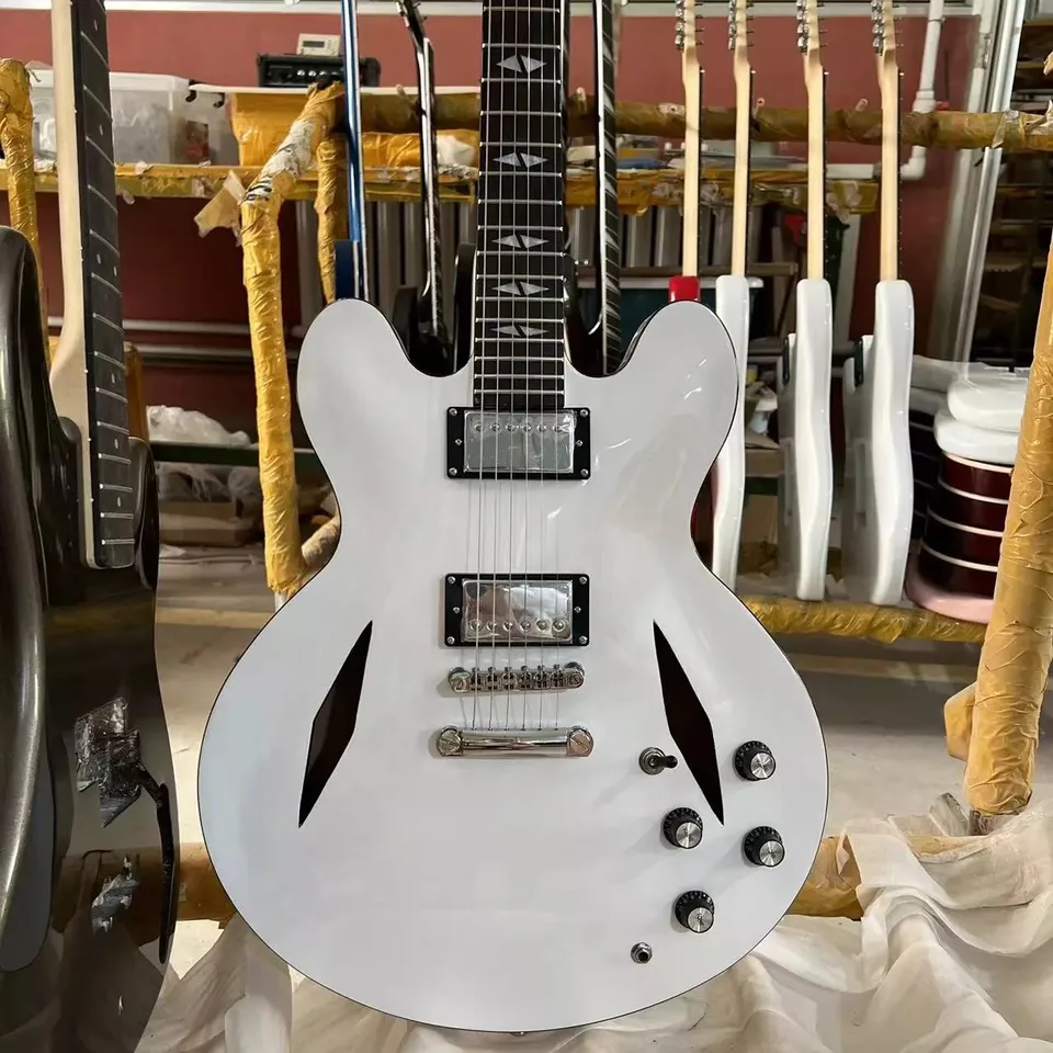 Gitara polo duté telo biele farby ružového dreva vysokokvalita hmatníka
