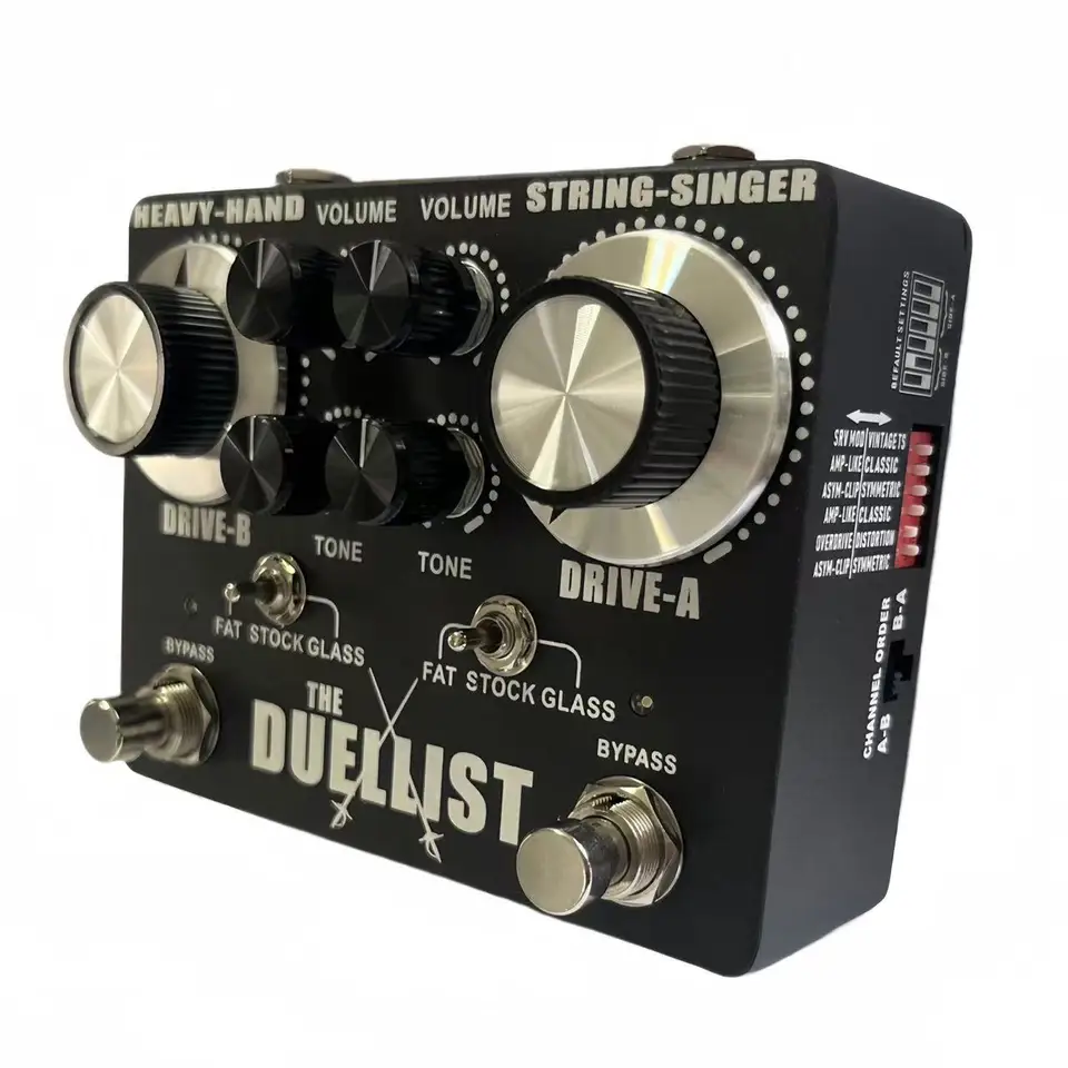 Gitarový pedál, nová verzia King Tone Duellist Overdrive Distortion Effect Pedal, Pedál Classic Effect, čierny, pravý obtok