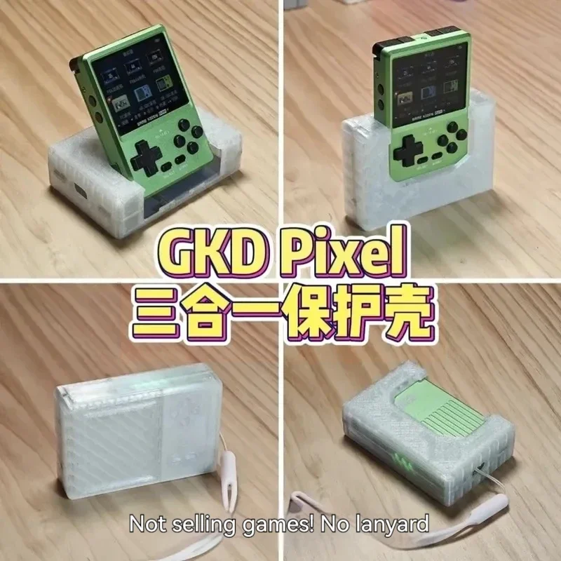 GKD Pixel Open Source Randheld Randheld Tri-in-One Magnetic Storage Box Ochranné puzdro Rukoväte držiaka vreckovej hernej konzole ochranná