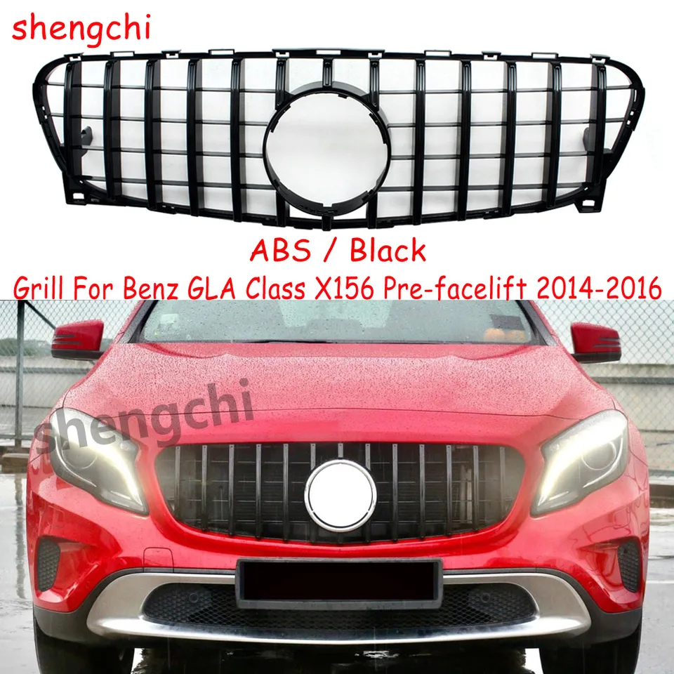 GLA X156 GT STYLE GRAMPER GRIL pre Mercedes Benz GLA trieda X156 GLA180 GLA200 GLA220 GLA250 GLA45 RACING GRILE 2014-2016