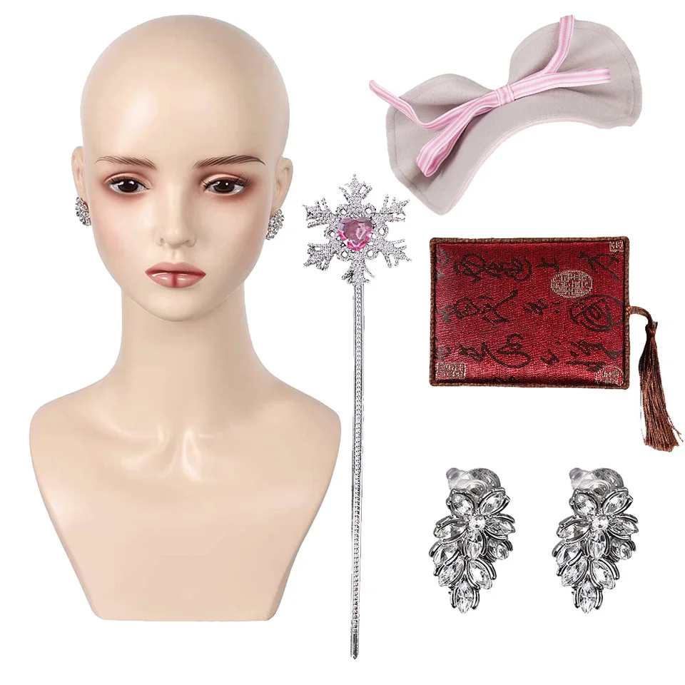 Glinda Cosplay Hat Magic Wand Diamond náušnice čiapka hlava Film Film Wicked Roleplay kostýmové doplnky Halloween Party Propss