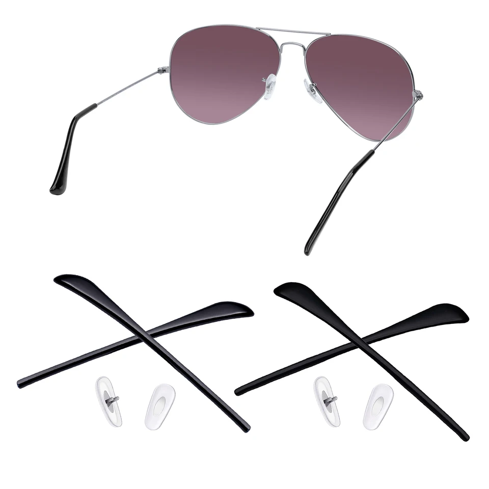Glintbay Silikónový gumový gumový nosový nos a doštičky pre Rayban Outdoorsman IL RB3029 62 mm RB3029-62 Slnečné okuliare