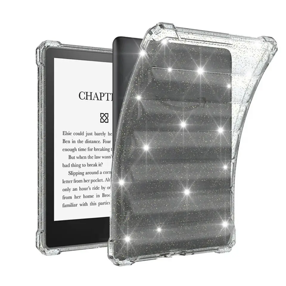 Glitter 6.8inch E-Reader Cover Shock odolný voči airbagu M2L3EK Ochranné puzdro číre TPU zadná škrupina pre Kindle Paperwhite 5 11. Gen