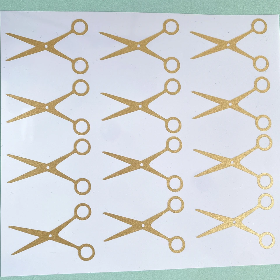 Glitter Gold Scissors Stickers Vek 3 narodeniny Upsherin halaka dekorácie zlaté nožnice