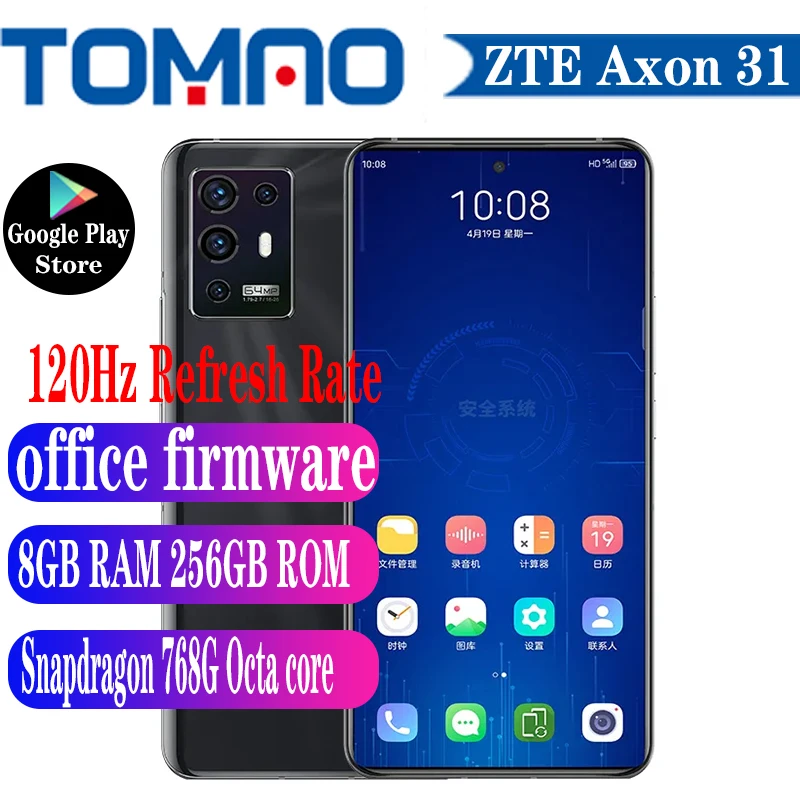 Globálny ROM ZTE Axon 31 5G Mobilný telefón 6,67 
