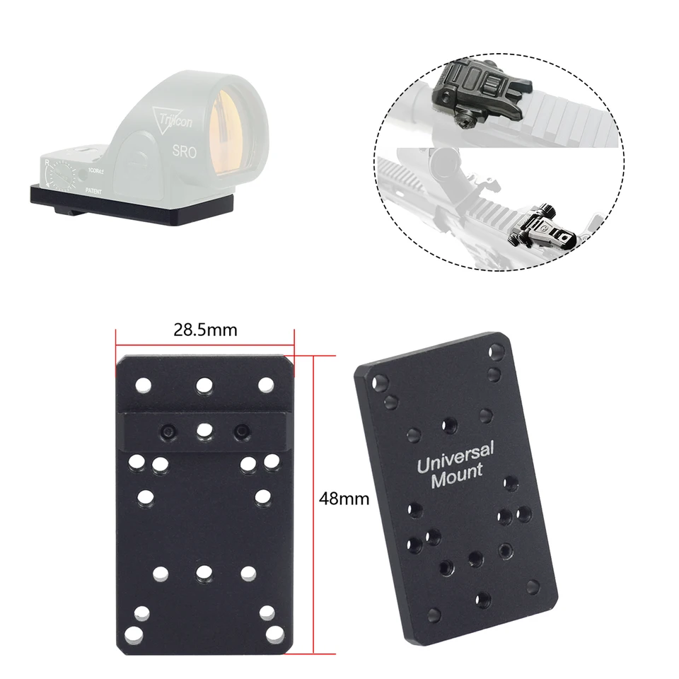 GLOCK Universal Zadný pohľad na diaľnicu Base RM SR Red Dot Riflescope Airsoft Rifle Mbus Pro Swerp Flip-up pohľad