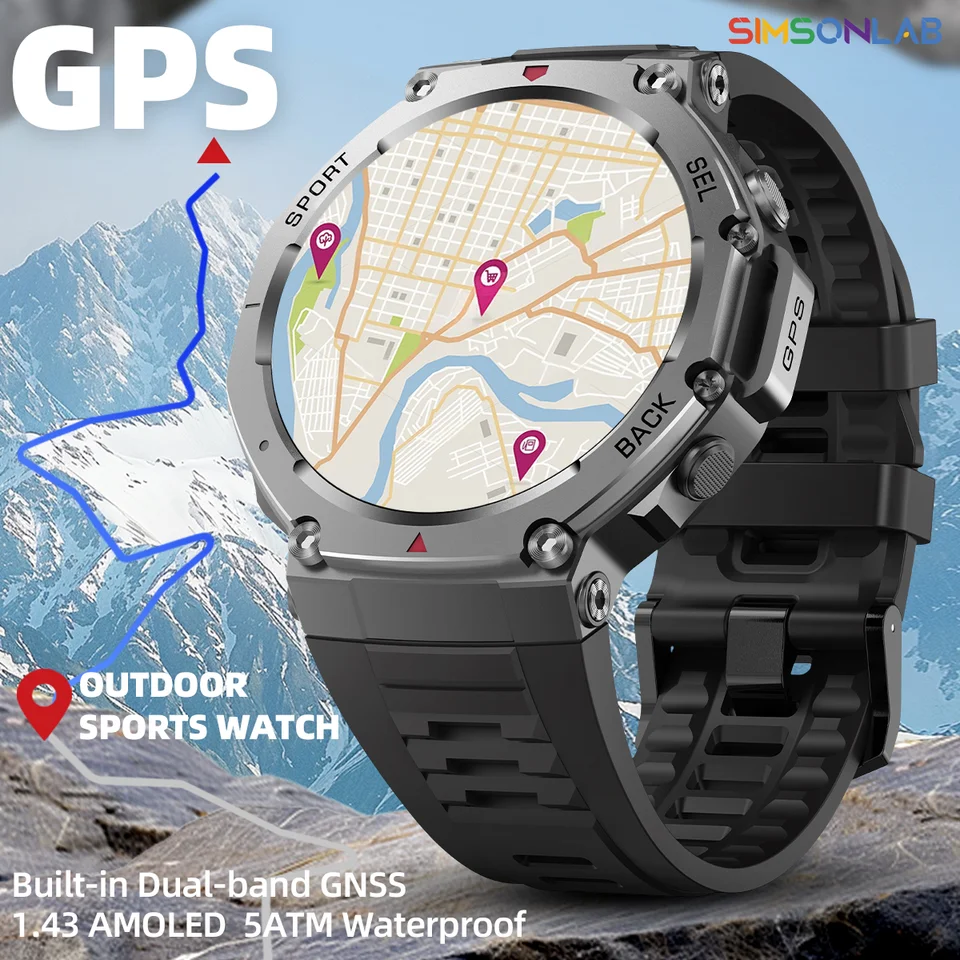 GloryFit T-Rex 3 GPS Smartwatch 1,43 
