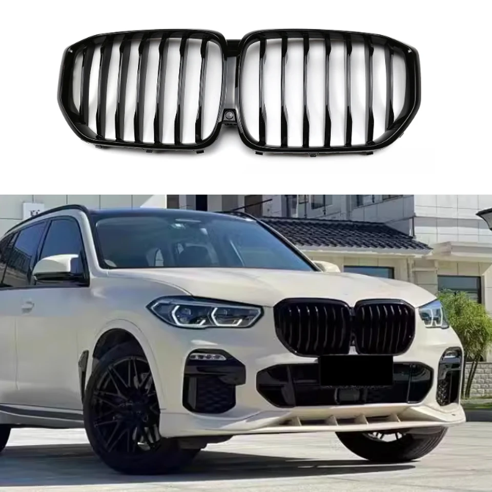 Gloss Black ABS predný nárazník obličky Grille Grill Racing Grill pre BMW X5 G05 2019 2020 2021 2022 Styling automobilu