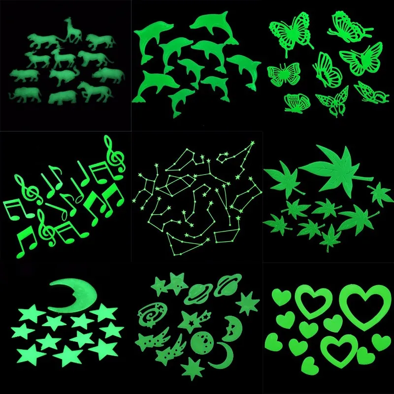 Glow In The Dark Dinosaurs/Butterfly/Moon/Universe/Dolphin/Musical Poznámky Hračky Hračky Strop