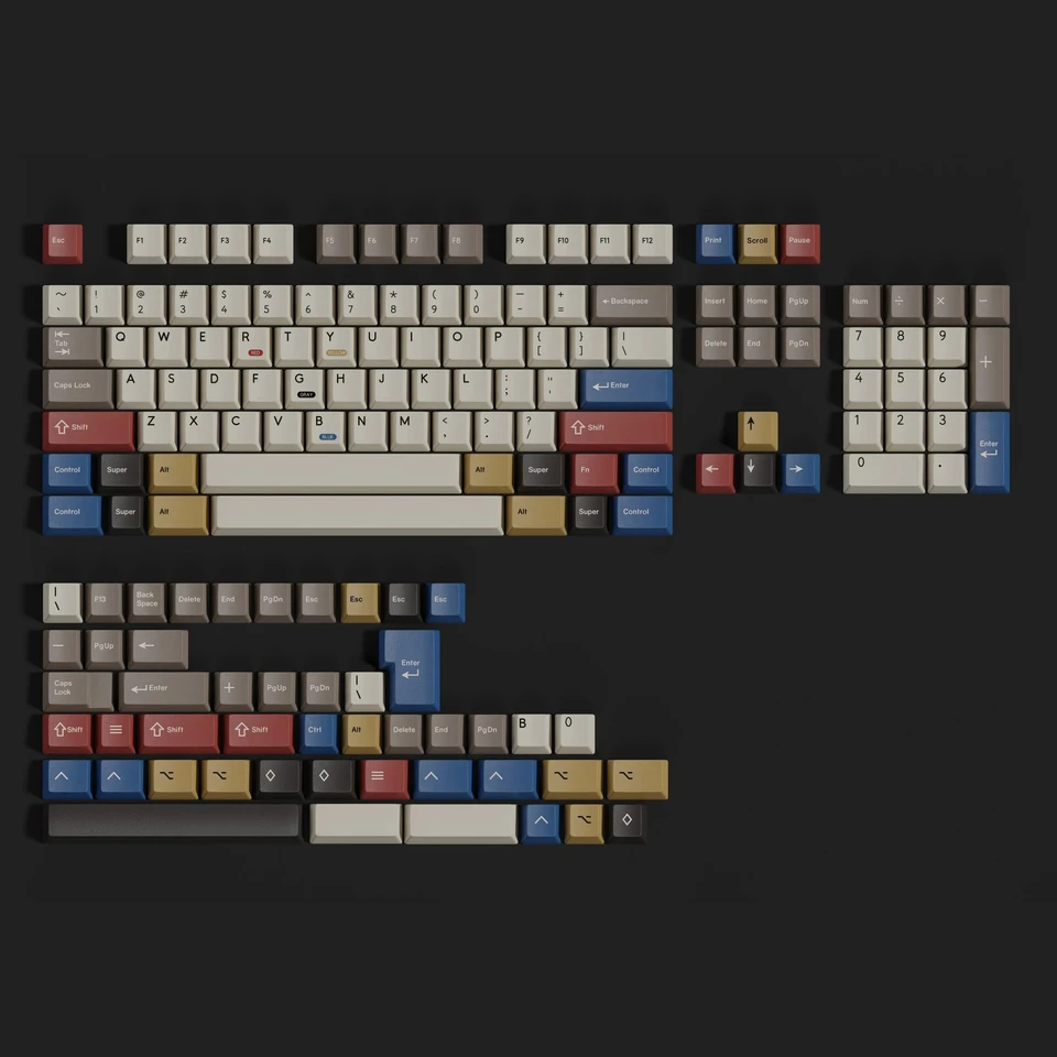GMK 159 Klávesy Retro 100 Čerešňové profily Keycaps farbivo Sub PBT Materiál pre mechanický spínač klávesnice Split Space Bar