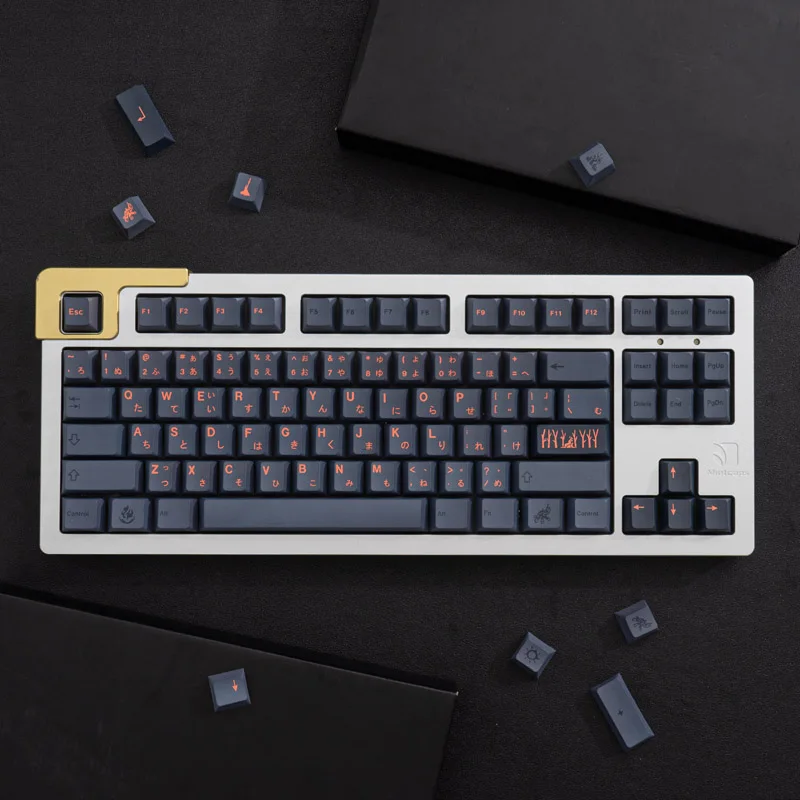 GMK Cinder Large Set Cherry Profile PBT Keycap Dye-Sub English Custom Osobnosť Keycaps pre mechanickú klávesnicu 61/64/68/75