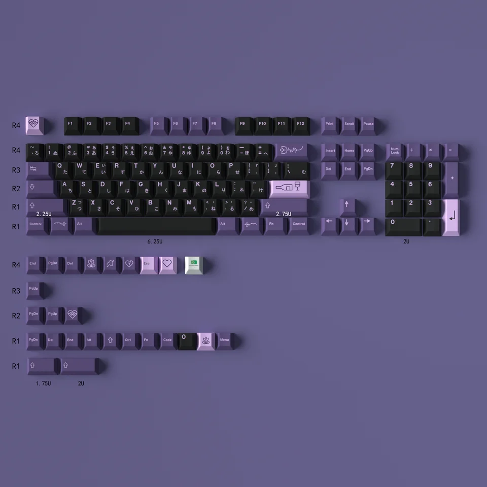 GMK Prvá láska kľúča Veľká sada japonských anglických vlastných keycap čerešňového profil