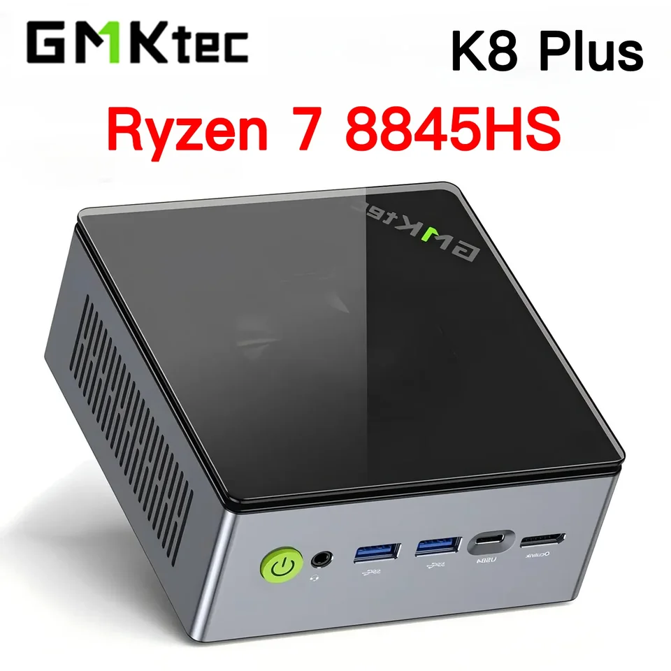 GMKTEC K8 PLUS RYZEN 7 8845HS Mini PC OCULINK Windows 11 Pro DDR5 PCIE4.0 SSD WIFI6 BT5.2 Desktop Mini PC Gamer Computer
