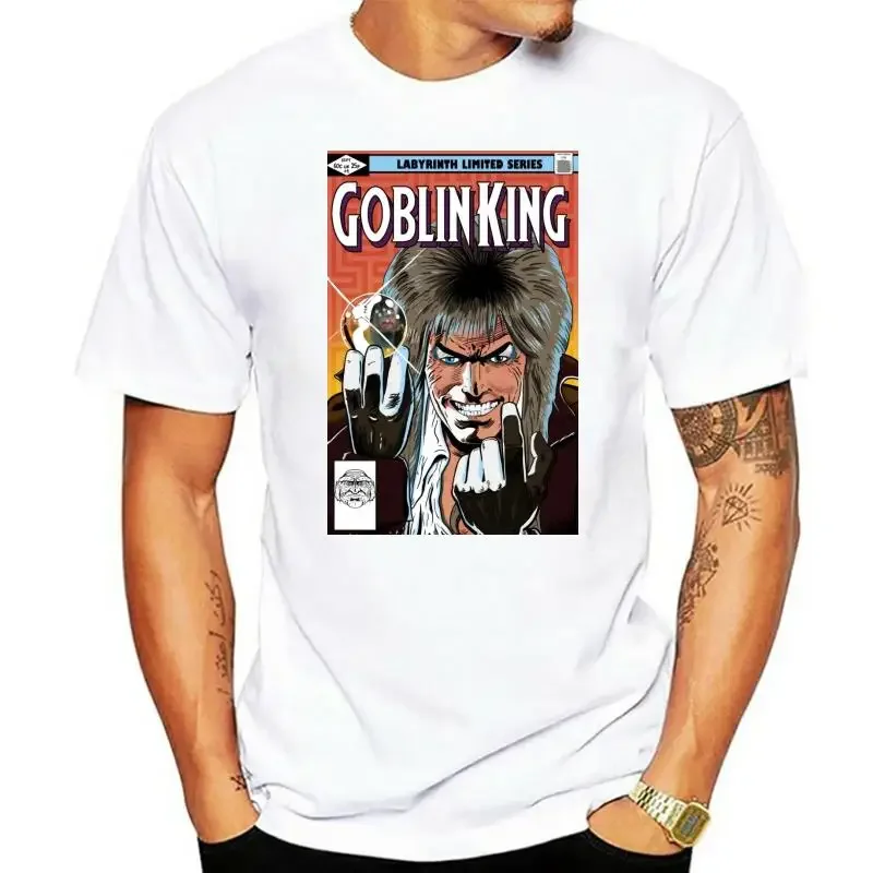 Goblin King Streetwear Harajuku T tričko Labyrint Tee Goblin King Kráľ Labyrint Jareth Sarah 80. roky Jim Henson Comic