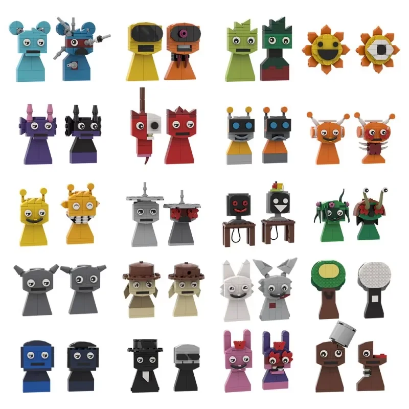 Gobricks MOC Horror Movie Incredibox Sprunki Bricks Incredibox Sprunki Building Blocks Horor Game Figure Hračky Darček hudba