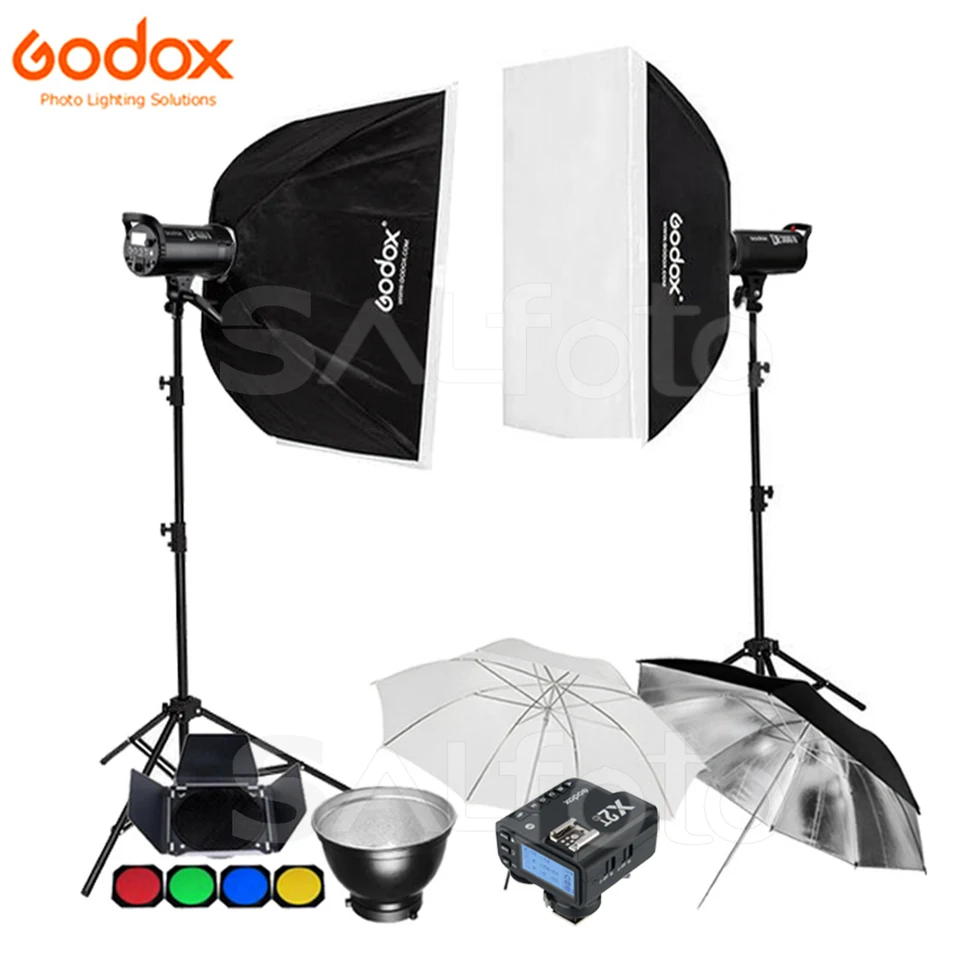 Godox 2X DE400II 400WS / DE300II 300WS +2,4G X2T vysielač Studio STION SILD