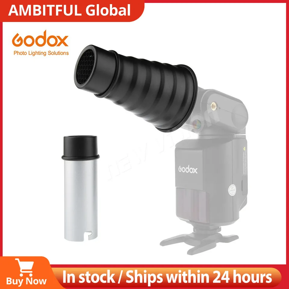 Godox AD-S9 Flash Snoot s medovou mriežkou pre Witsto Ad200 AD360II AD360 AD180 Flash SpeedLite