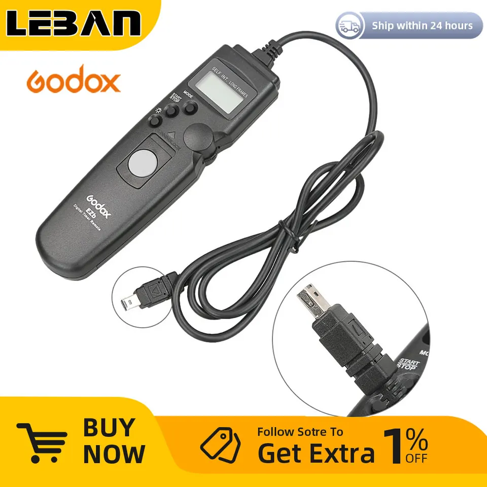 GODOX EZB-N3 LCD SCRON DIGITÁLNE TIMER DISTORE OVLÁDANIE PRE NIKON EOS D5100 D3100 D7100 D7000 D5000 D3200 D600 D90