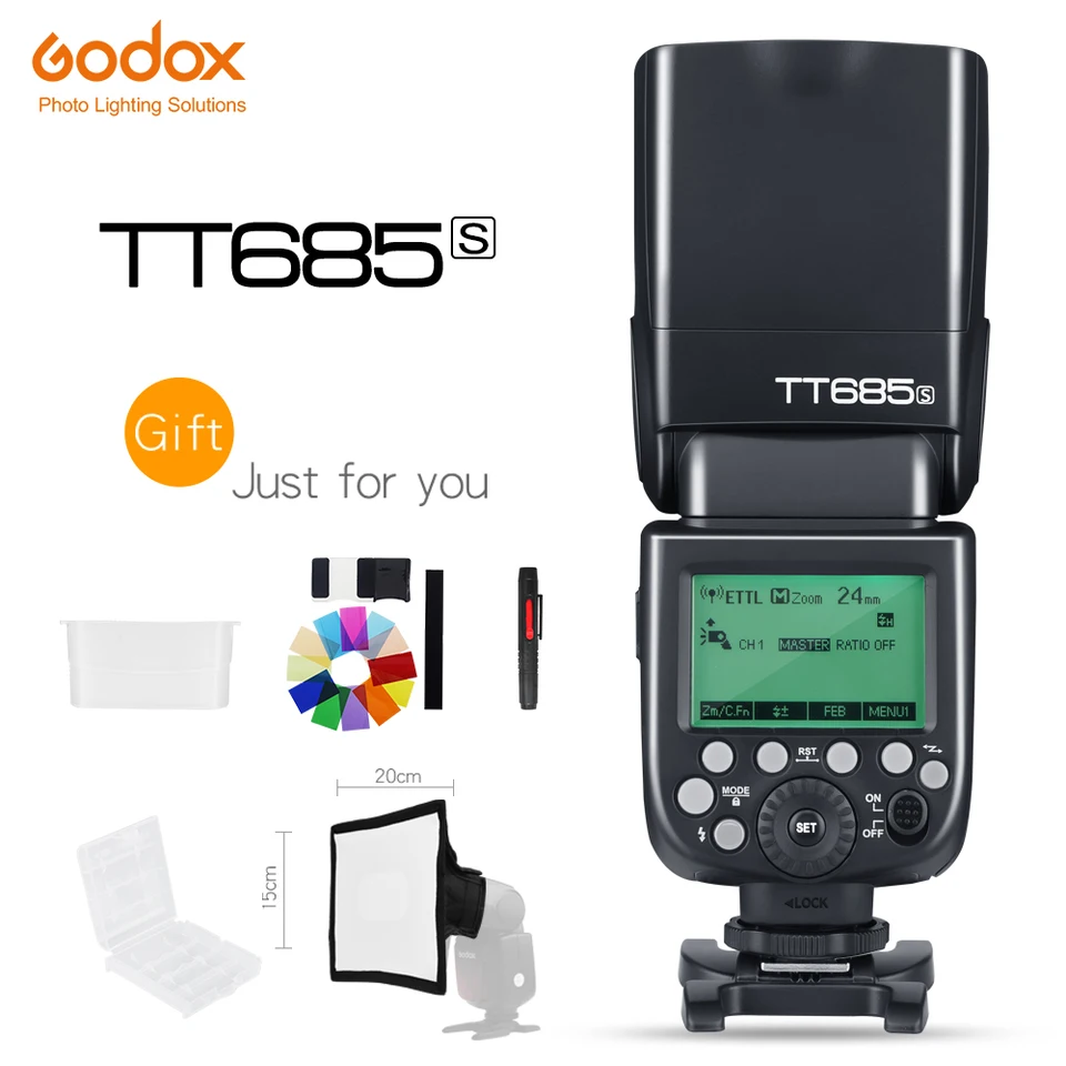 Godox Thinklite TT685S TTL HSS Camera Flash High Speed ​​1/8000S GN60 pre kamery Sony DSLR A77II A7RII A7R A58 A99