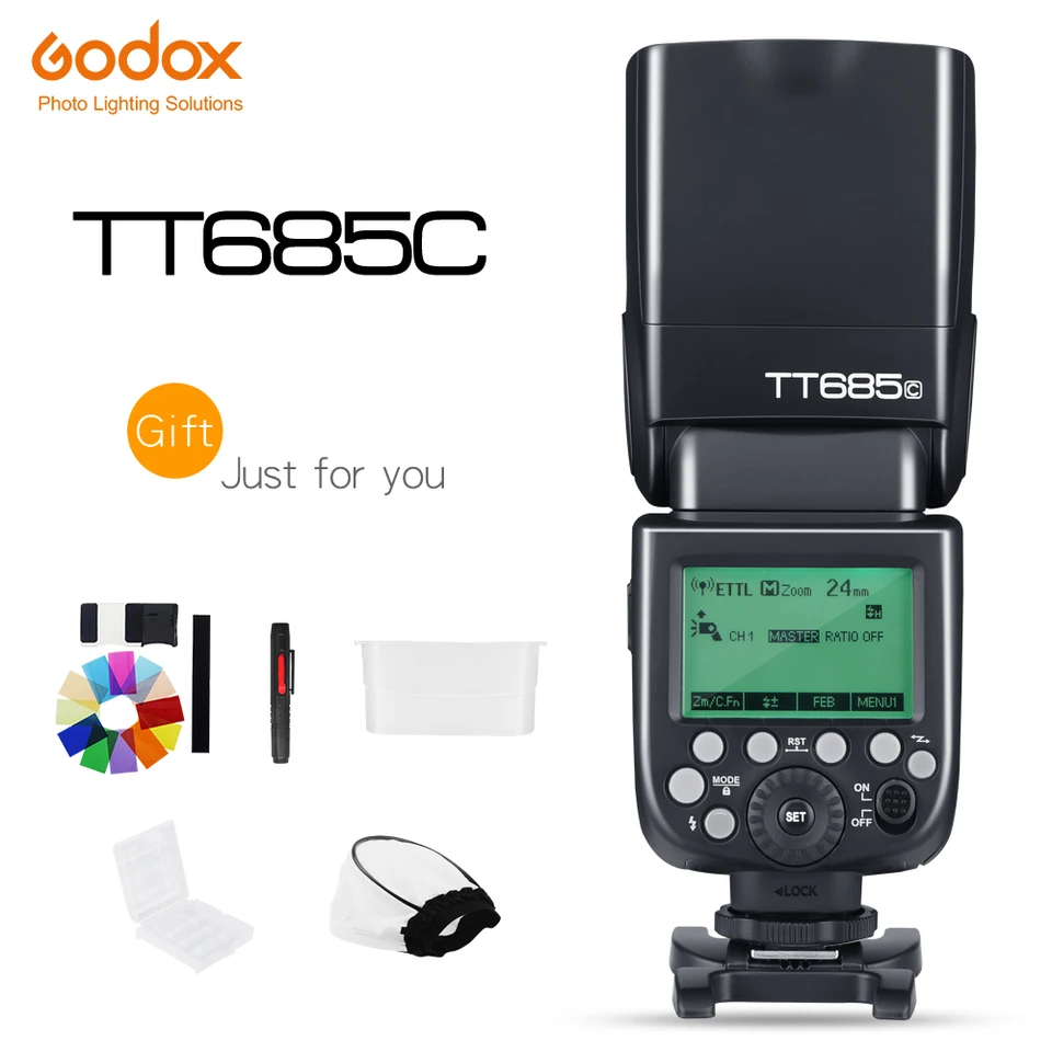 Godox Thinklite TTL TT685C Camera Flash 2,4 GHz High Speed ​​1/8000S GN60 pre fotoaparáty Canon EOS E-TTL II Autoflash (TT685C)