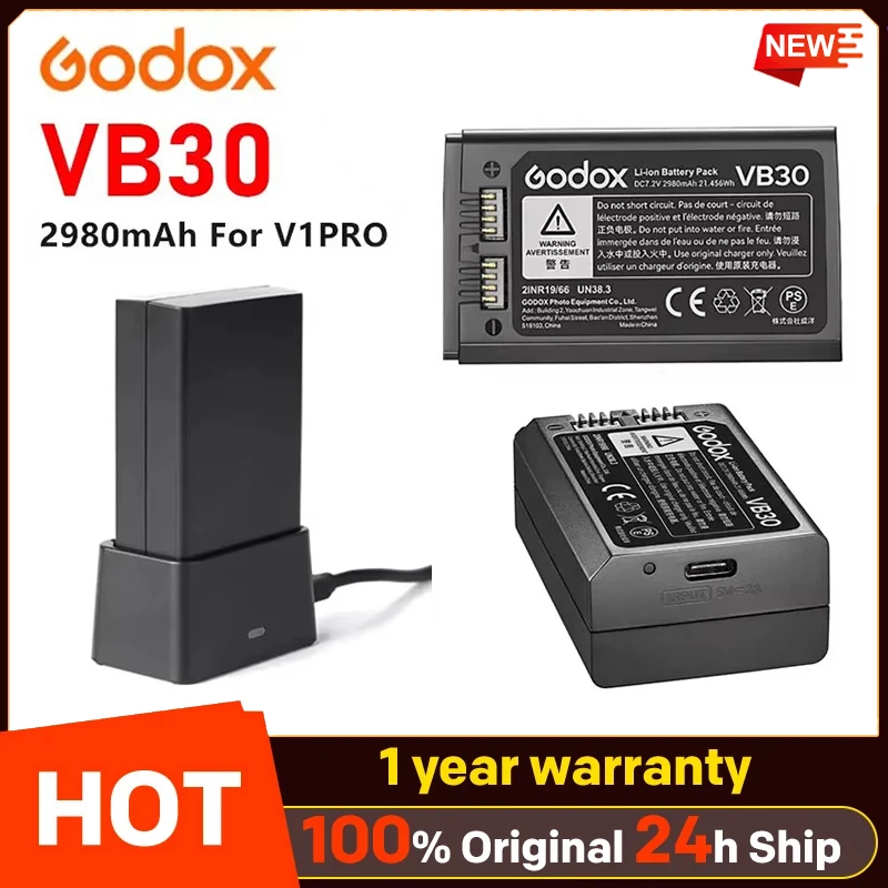 GODOX VB30 2980MAH SEPTLIGHT FLASE LITHIUNA BATTERICKÁ PRE V1PRO SPEATLITE FLASH