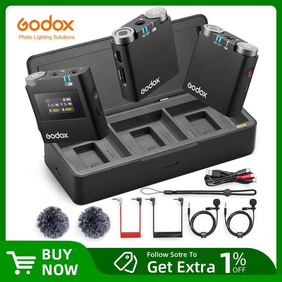 Godox Virso M1 M2 2,4 GHz Wireless Microfón na rozhovor zaznamenávajúci Virso S Pánový prijímač Lavalier mikrofón pre Sony
