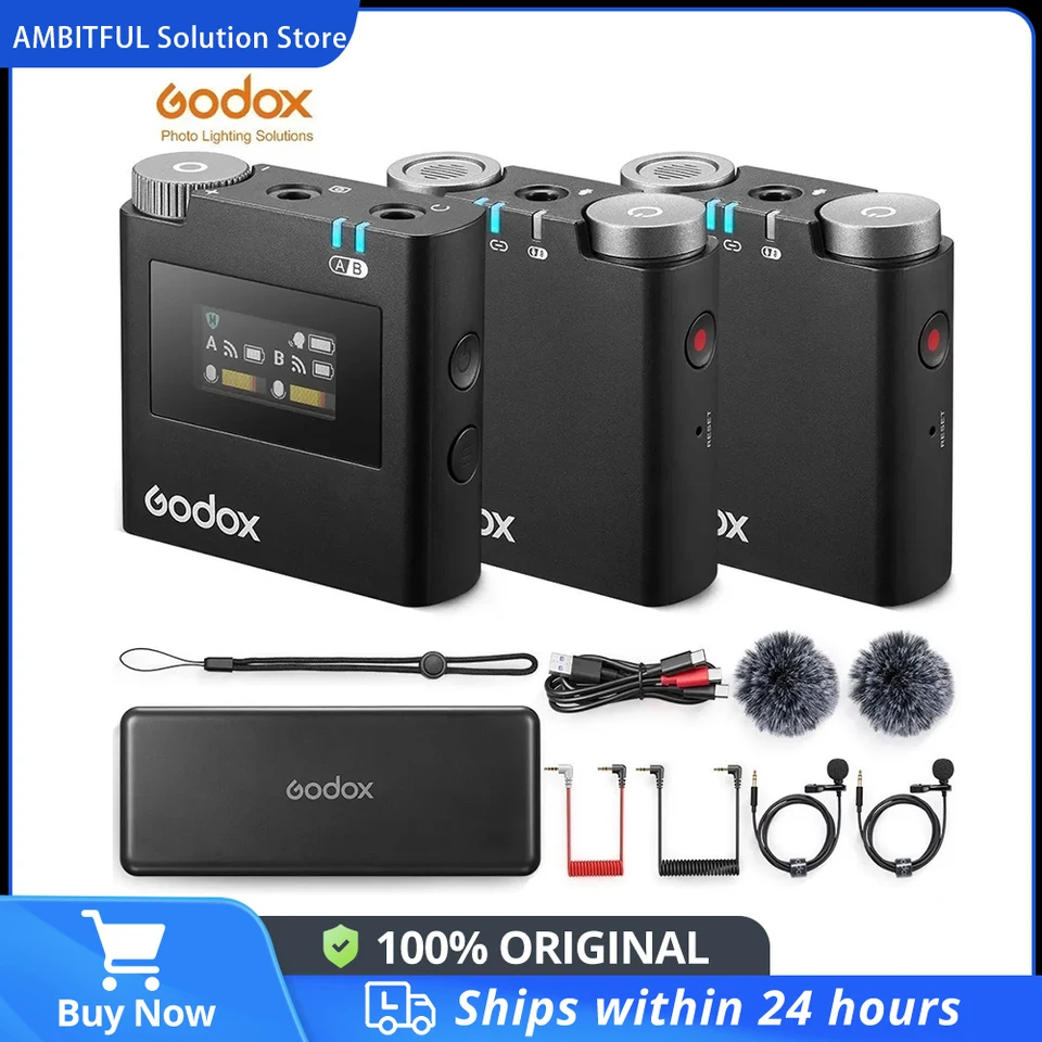 Godox Virso M1 M2 2,4 GHz Wireless Microfón na rozhovor zaznamenávajúci Virso S Pánový prijímač Lavalier mikrofón pre Sony