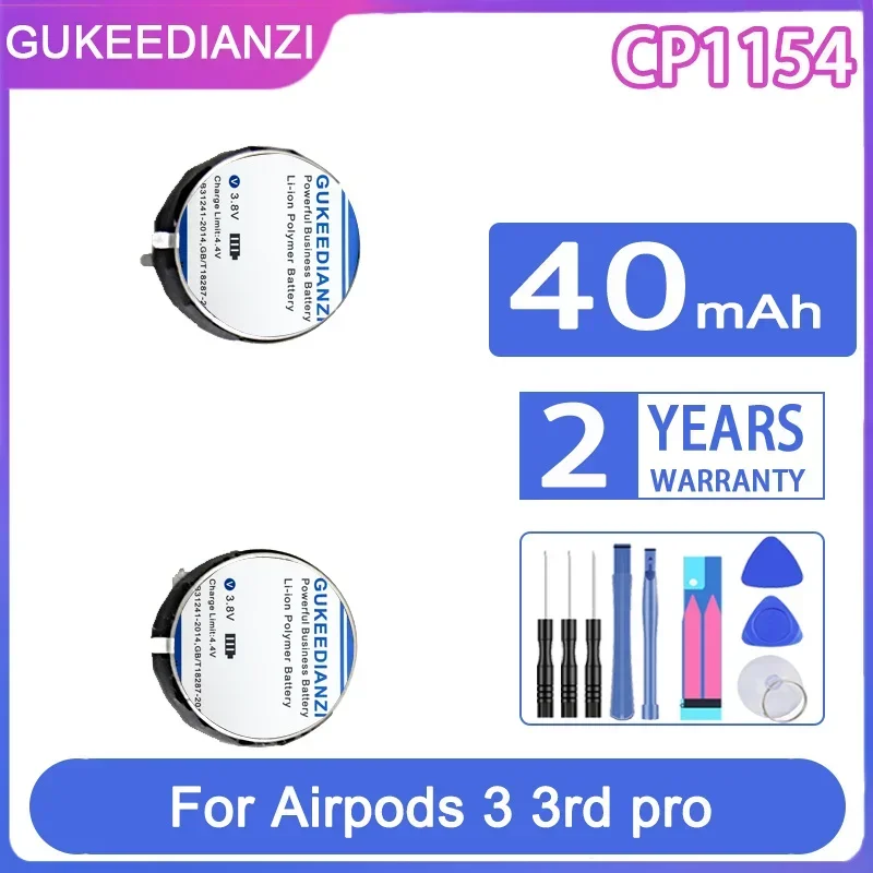 Gokeedianzi náhradná batéria CP1154 40 mAh/730 mAh pre AirPods 3. 3 PRO 3PRO A2084 A2083 nabíjacie box a slúchadlá