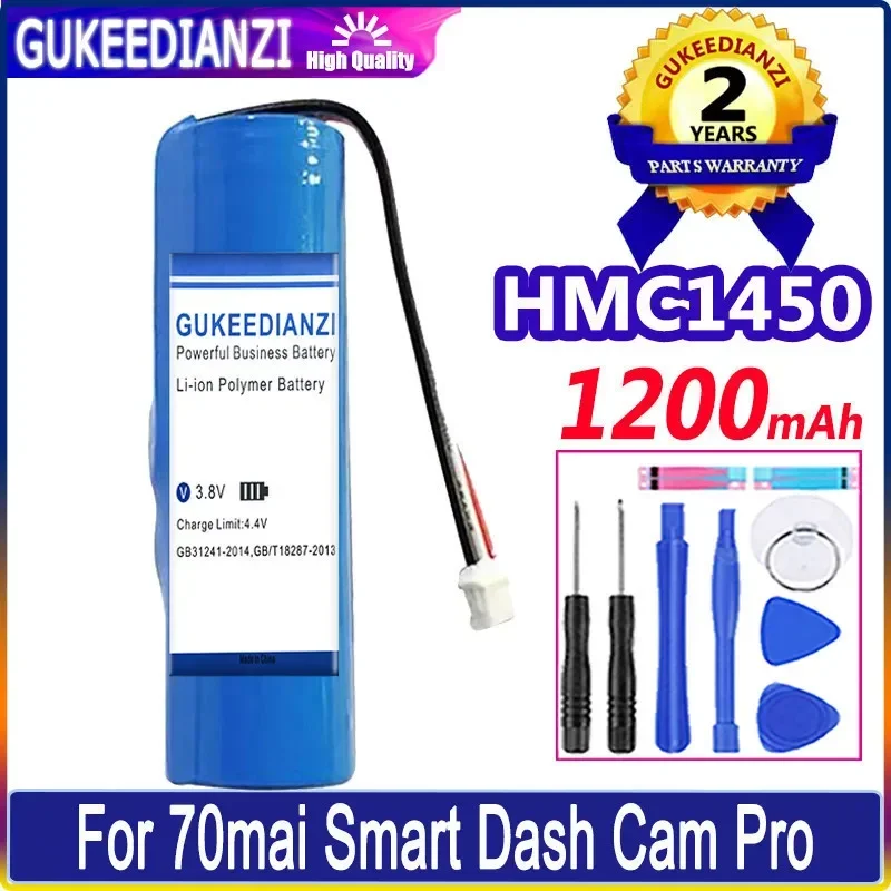 Gokeedianzi náhradná batéria HMC1450 HMC 1450 1200 mAh pre 70mai 70 Mai Smart Dash Cam Pro batérie