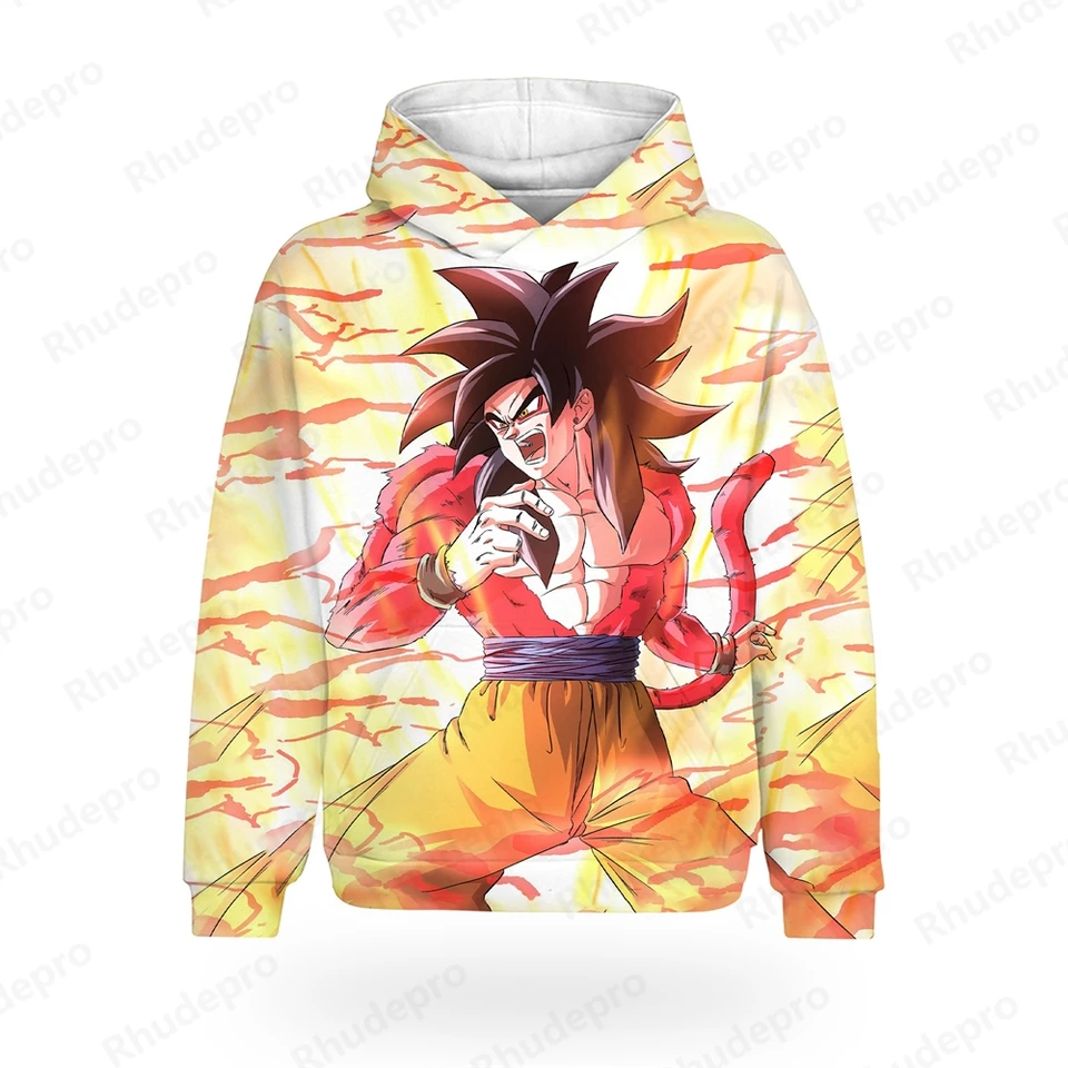 Goku Super Saiyan Nadmerná nadmerná tričká chlapecke oblečenie s dlhým rukávom Z Hoodie Čierny priedušný dres Príhody