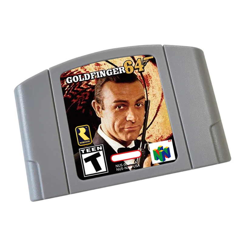Goldfinger 64 bitovej videohry kazety pre americkú verziu Game Console