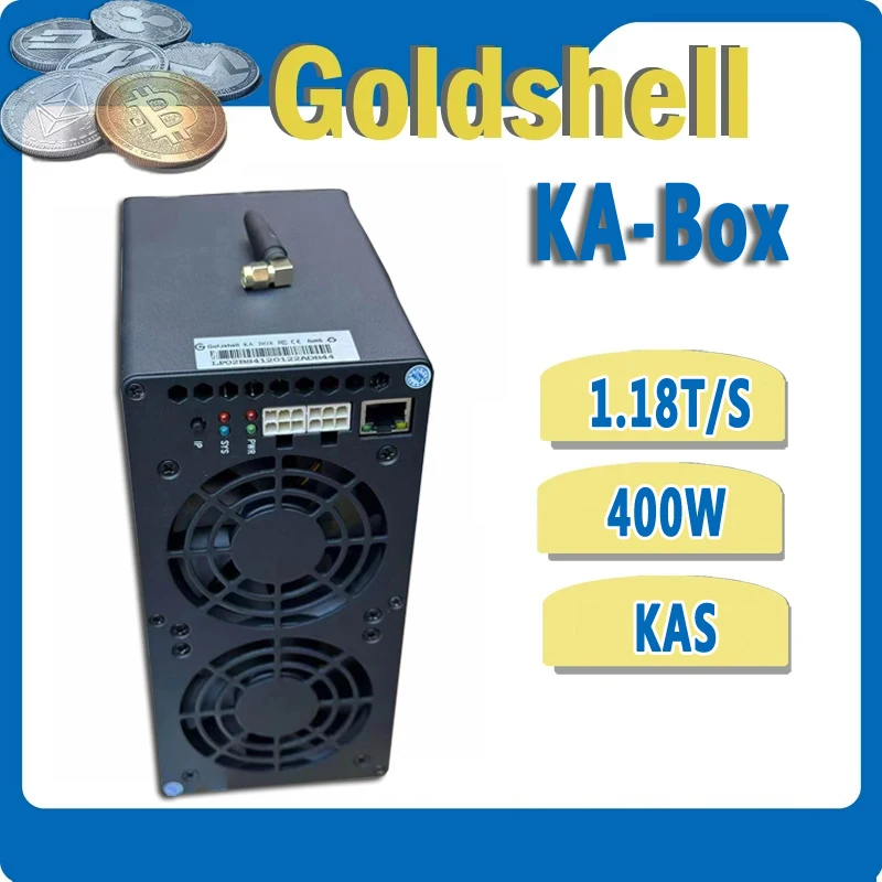 Goldshell Ka Box 1.18t 400W Kas Miner pre domácu ťažbu kryptomeny Kaspa Rig ASIC Crypto Hardware