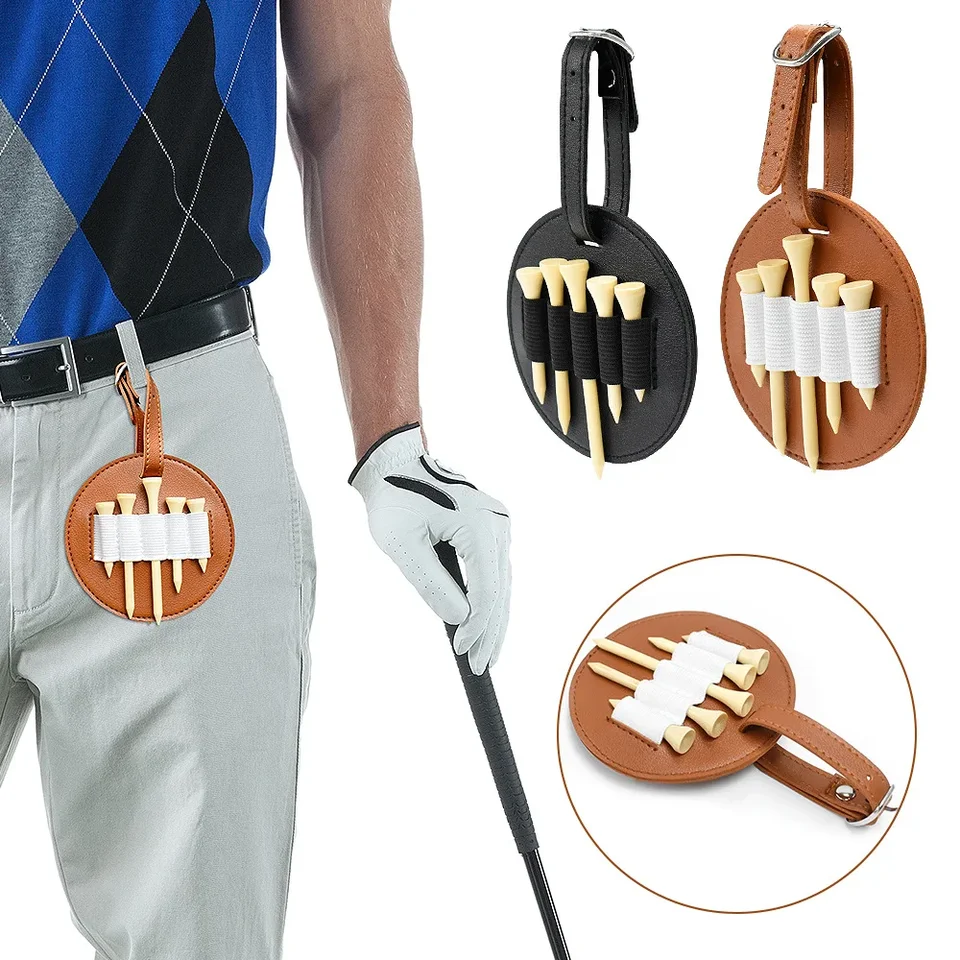 Golf Stud vložka taška vonkajší pas visiaci kožený golfový golfový úložný taška