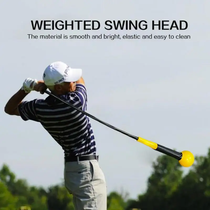 Golf Swing Trainer Golf Practice Zarovnanie tyčí Ohriatia palica Elastická a prenosná pomoc pri golfovom uchopení zlepšuje Tempo Balance Tempo