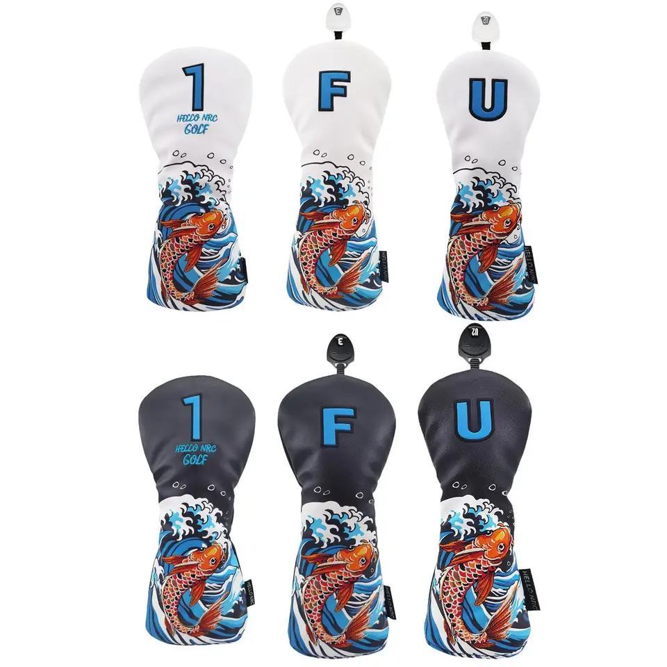Golf Wood Headcover Funny Golf Training Dody s mäkkou podšívkou golfovou narážkou
