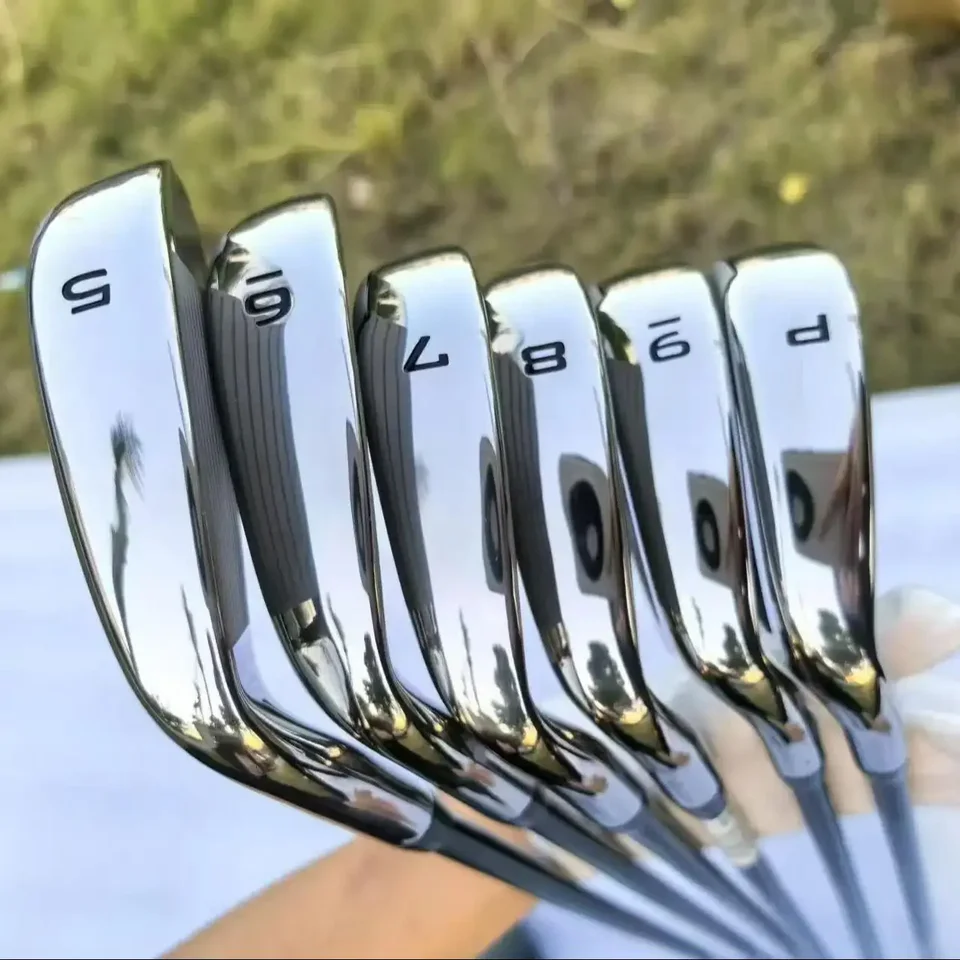 Golfové kluby AI Golf Iron Set s oceľovým/grafitovým hriadeľom (5,6,7,8,9, P) s pokrývkou hlavy