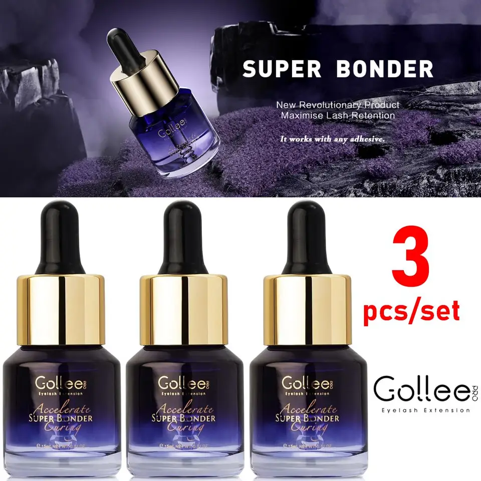 Gollee Super Bonder Po predĺžení riasy pre všetky riasy predlžovanie lepidla Super Bonder Fixing Act pomôže lepidlo pre mihalnice