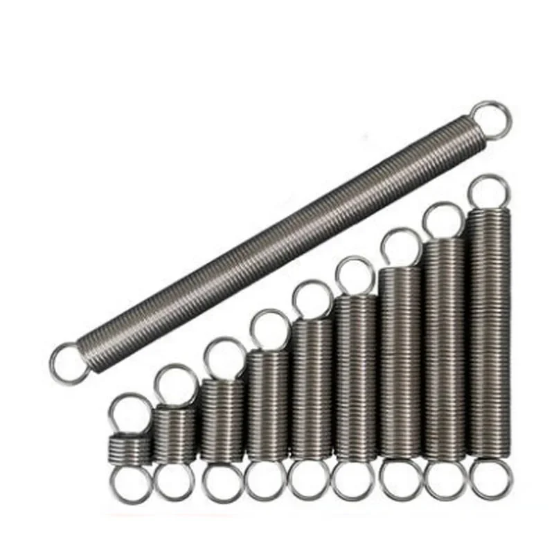 Good1 5ks 0,7 mm priemer drôtu Pull Springs Single Coil Spring 8 mm OD 70 mm-150 mm Celková dĺžka z nehrdzavejúcej ocele hladký povrch