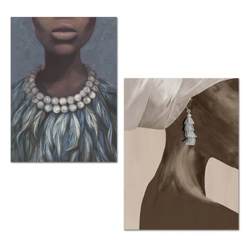Goodecor African Art Čierna žena olejomaľba Americk