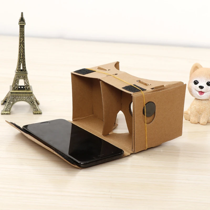 Google Cardboard 3D VR Virtuálna realita okuliare pre Android alebo telefón Nový VR model DIY transformujte vaše zariadenie na veľkú obrazovku
